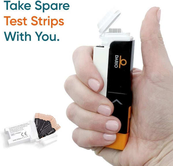 Dario Test Strips 100 Count | Blood Glucose Testing Supplies