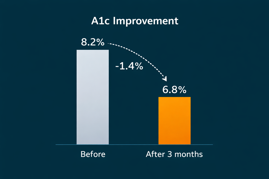 A1c improvement chart